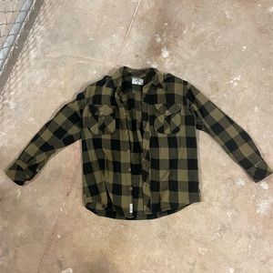 JC black and green flannel